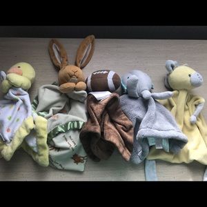 Lot of 9 Baby Security Blankets